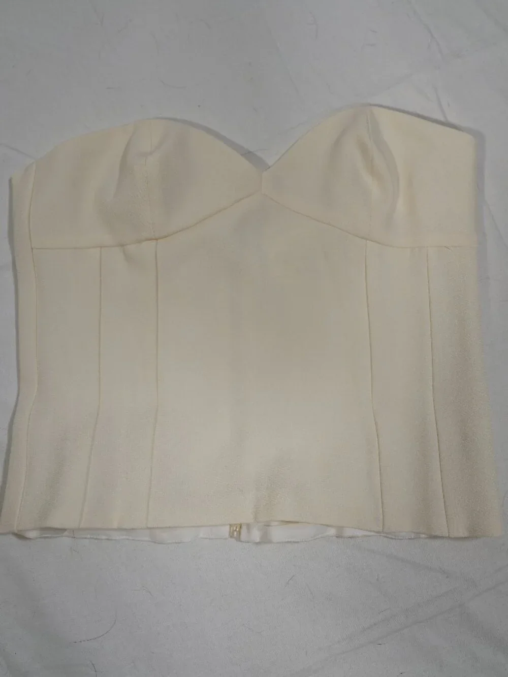 Chic Ivory Strapless Corset Sweetheart Romantic Bachelorette Party Est. Sz. M